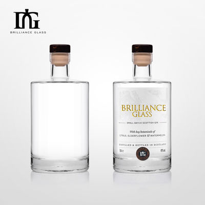 Bottiglia di vetro di lusso personalizzata per liquori Vodka Whisky Rum e Gin
