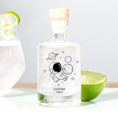 Bottiglia di vetro di lusso personalizzata per liquori Vodka Whisky Rum e Gin
