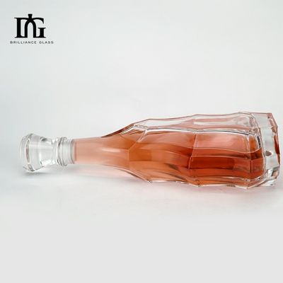 Bottiglie di liquori di vetro su misura Gin Whiskey Cocktail Vino Vodka Bottiglia con tappo a vite