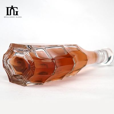Bottiglie di liquori di vetro su misura Gin Whiskey Cocktail Vino Vodka Bottiglia con tappo a vite