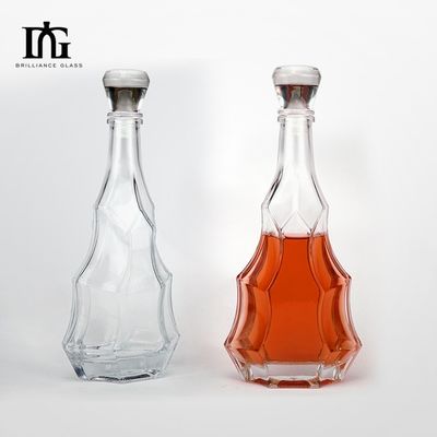Bottiglie di liquori di vetro su misura Gin Whiskey Cocktail Vino Vodka Bottiglia con tappo a vite