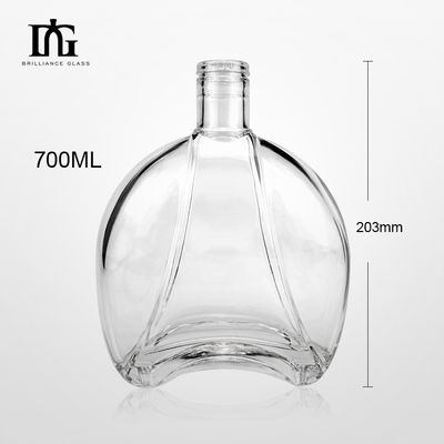 Bottiglia di vetro con coperchio di sughero sigillato per la vodka Tequila Gin per il caffè Materiale di base del vino