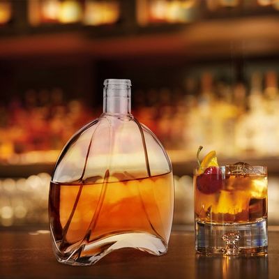 Bottiglia di vetro con coperchio di sughero sigillato per la vodka Tequila Gin per il caffè Materiale di base del vino