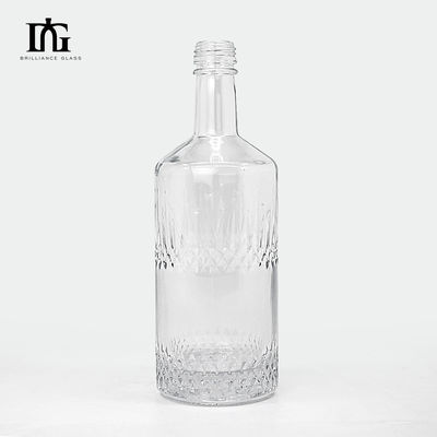 Bottiglia in vetro di 700 ml di capacità con incisione per contenitore di gin rum brandy whisky bevande