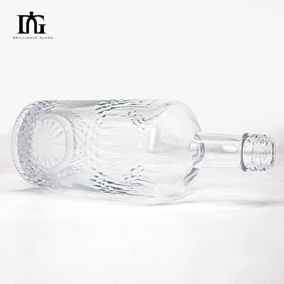 Bottiglia in vetro di 700 ml di capacità con incisione per contenitore di gin rum brandy whisky bevande