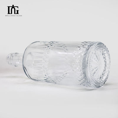 Bottiglia in vetro di 700 ml di capacità con incisione per contenitore di gin rum brandy whisky bevande