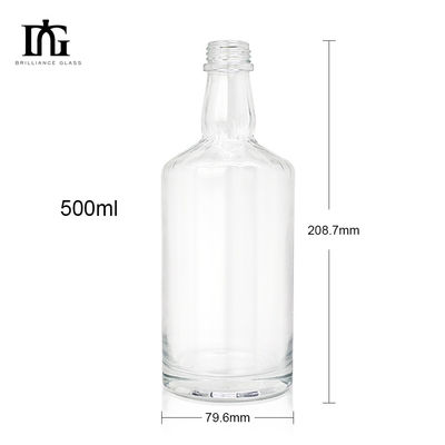 Materiale di base di vetro 750 ml Bottiglia di vino di whisky per alcool