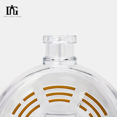 Collare di vetro 450ml 700ml 750ml Rum Vodka Whisky Liquor Gin Spirits Bottiglia con sughero