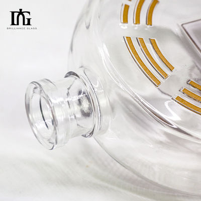 Collare di vetro 450ml 700ml 750ml Rum Vodka Whisky Liquor Gin Spirits Bottiglia con sughero
