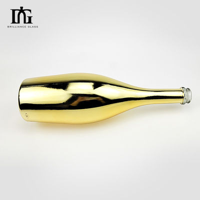 500 ml 750 ml Bottiglia di vino elettroplata in oro con materiale di base di sughero di tenuta