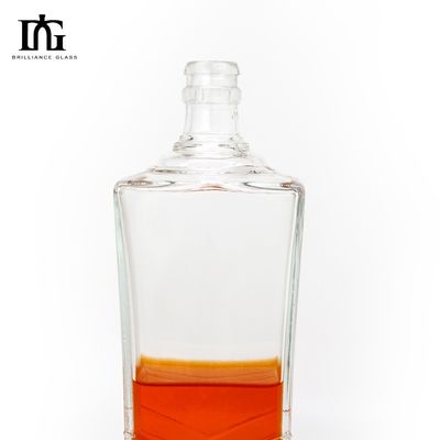 Bottiglia di vino in vetro trasparente a misura di 700 ml per liquori di capacità industriale di 700 ml