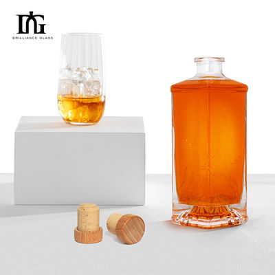 Tipo di sigillamento Bottiglie di vetro liquore trasparente di sughero da 500 ml per tequila