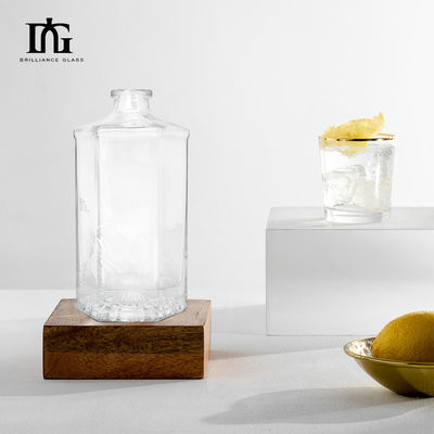 Tipo di sigillamento Bottiglie di vetro liquore trasparente di sughero da 500 ml per tequila