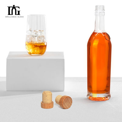 Gin 750 ml Bottiglie di liquore di vetro Brandy Bottiglia di vetro Birra Bottiglia Bevande Cork Cibo