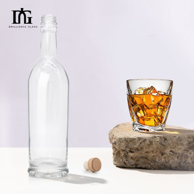 Gin 750 ml Bottiglie di liquore di vetro Brandy Bottiglia di vetro Birra Bottiglia Bevande Cork Cibo
