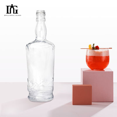 Bottiglia di whisky e brandy in vetro trasparente da 750 ml e 75 cl con sigillo CORK e telaio in vetro