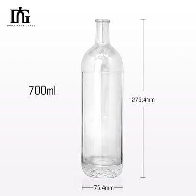 Whisky Rum Gin Tequila Brandy Spirits Bottiglia di vetro con tappo di sughero 750 ml Capacità