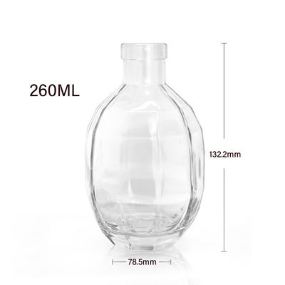 Corpo in vetro 250ml 375ml 500ml Vodka Liquor Wine Spirit Flascia Con Capo Per Brandy Whisky