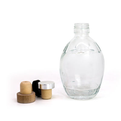 250 ml 375 ml 700 ml Collare di vetro Bottiglie di sciroppo di acero Dispensatore di sciroppo piatto con maniglia