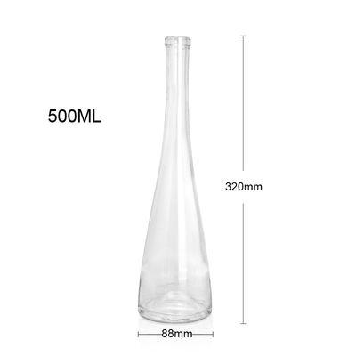 Bottiglia di vetro trasparente con fondo rosa Capacità 500ml/750ml Materiale del corpo vetro