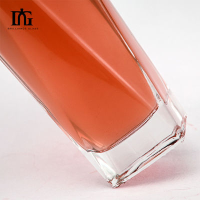 Etichetta stampata a caldo incisa su misura Bottiglia di vetro trasparente 500ml 700ml 750ml 1000ml