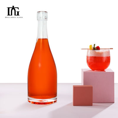 Personalizza bottiglia di vetro da 500 ml per brandy succo di vino liquore OEM / ODM forma unica