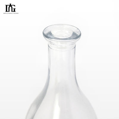 Personalizza bottiglia di vetro per vodka whisky brandy rum liquore accettabile logo del cliente