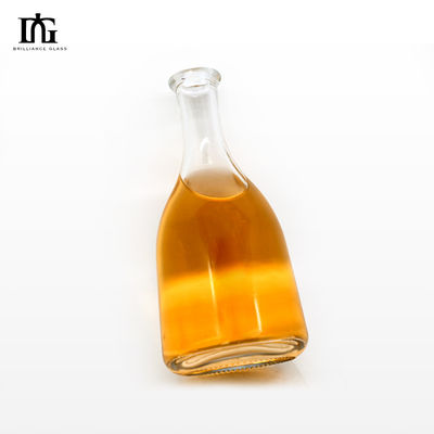 Personalizza bottiglia di vetro per vodka whisky brandy rum liquore accettabile logo del cliente