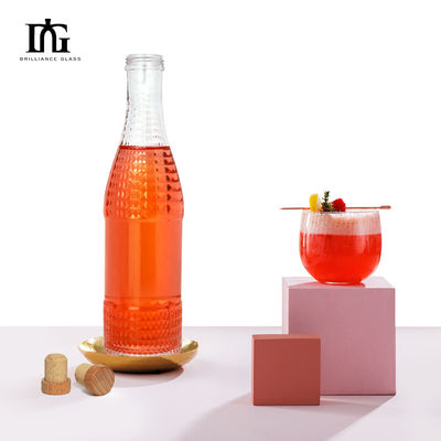 Fornito liberamente Bottiglia di vetro 700ml 500ml per vino Vodka Brandy Chiara Trasparente Vuoto