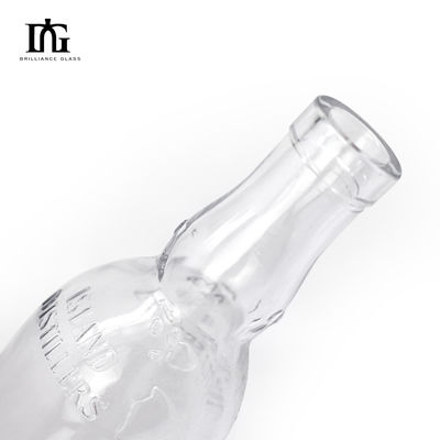 Disponibile gratuitamente Bottiglia in vetro di 500 ml con fondo spessa e trasparente Whisky Brandy Rum Gin Liquor