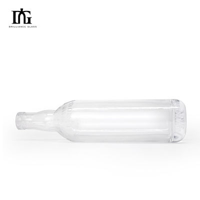 Disponibile gratuitamente Bottiglia in vetro di 500 ml con fondo spessa e trasparente Whisky Brandy Rum Gin Liquor