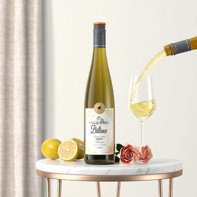 Bottiglia di vino frizzante dorato elettroplata da 375 ml/ 500 ml/750 ml con sigillo a sughero
