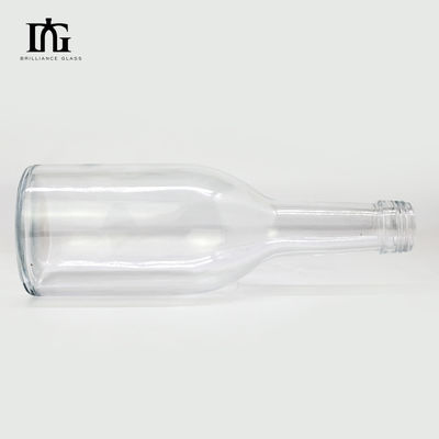Fornito campione gratuito accettabile OEM/ODM Bottiglia di vino in vetro da 750 ml con disegno e tappo di sughero