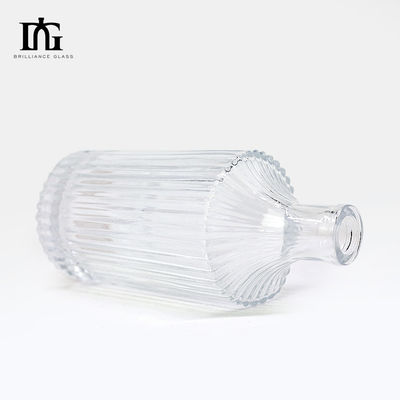 Chiara bottiglia di rum, gin e vodka a cristallo Top Sale 360ml 500ml 700ml Custom for Liquor Glass Bottle