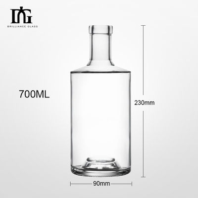 500 ml 700 ml 750 ml etichetta personalizzabile con stampo caldo inciso bottiglia di vetro per bevande