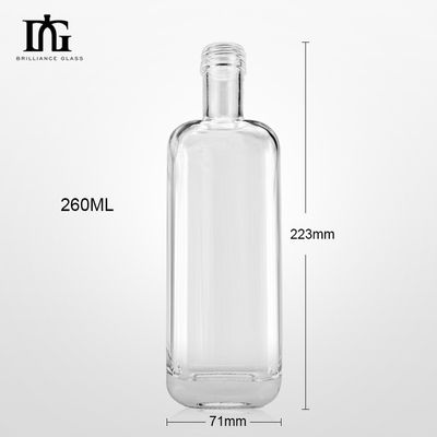 Bottiglia di vetro trasparente diretta per vodka whisky gin 420ml/500ml/700ml/750ml industriale