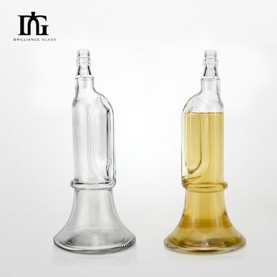 Collare di vetro personalizzato Materiale bottiglie di liquore di vetro per gin 500ml 700ml senza piombo