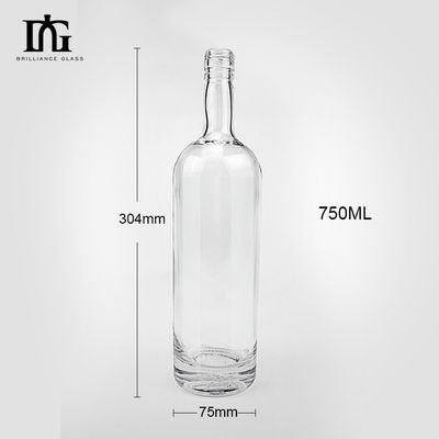 500 ml 700 ml 750 ml Super Flint Glass Bottle Whiskey Vodka Gin Bottle con tappo a vite di sughero Tipo