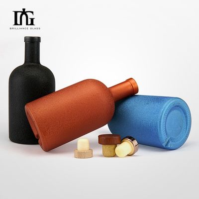 Bottiglia di vetro da 500 ml con sughero e tappo a vite per olio d'oliva liquore gin vodka liquido vendita