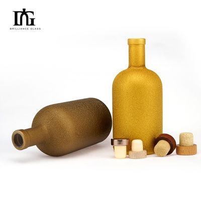 Bottiglia di vetro da 500 ml con sughero e tappo a vite per olio d'oliva liquore gin vodka liquido vendita