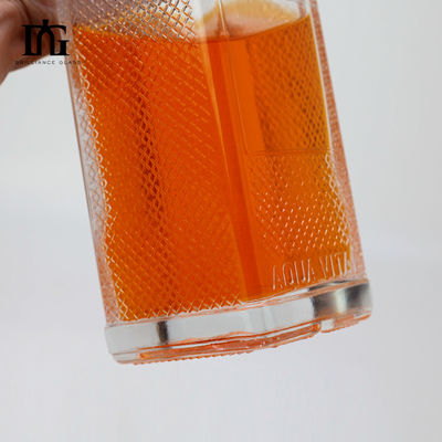 500 ml 750 ml bottiglie di vino in vetro chiaro per liquori Acceptabile Logo del cliente
