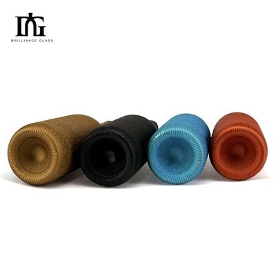 500 ml/750 ml di capacità bottiglia di vino in vetro colorato opaco personalizzato per vino rosso e liquori