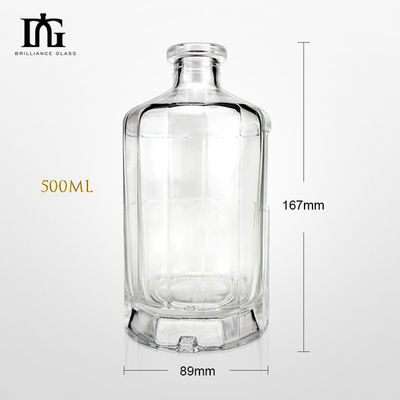 Bottiglia di vetro da 50 cl per vodka, gin e whisky OEM/ODM accettata