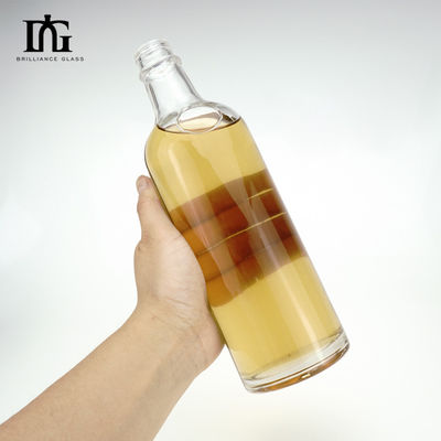 Acceptabile Logo del cliente 550ml bottiglia di vetro personalizzata per liquori e bevande tappo a vite