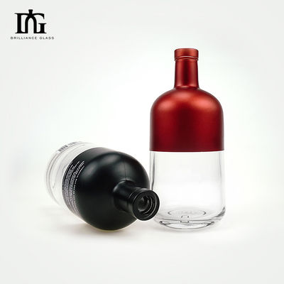 Bottiglia in vetro di brandy 500ml Decantatore di liquori a forma quadrata per whisky Gin Vodka Decorazione domestica