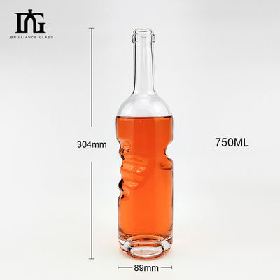 375 ml Flint Glass Liquor Wine Gin Whisky Vodka Tequila Bottiglia con tappo a chiusura