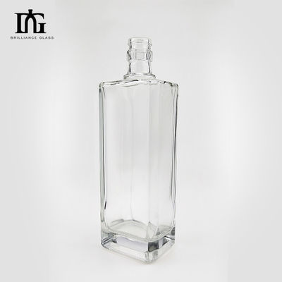Bottiglia di vetro di 500 ml quadrata di brandy e whisky con OEM/ODM accettabile