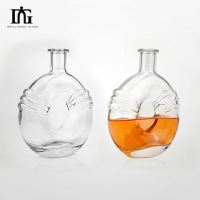 Alcolici e bevande 700 ml Creativa bottiglia di vetro di vino sigillata e trasparente con sughero