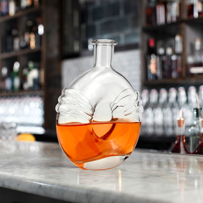 Alcolici e bevande 700 ml Creativa bottiglia di vetro di vino sigillata e trasparente con sughero