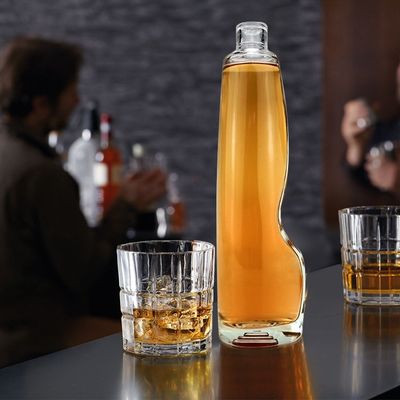 Acceptabile Logo del cliente Bottiglia di vetro industriale per vino di brandy 500ml 700ml 750ml